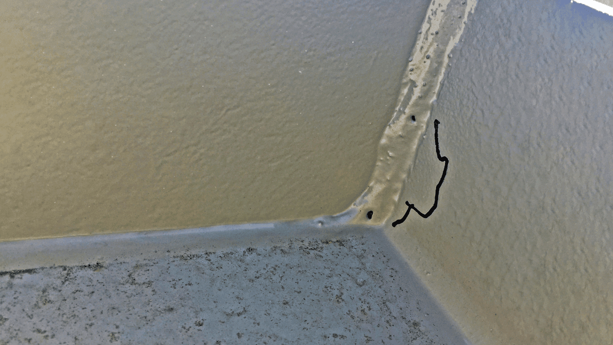 Welding defects in structural steel